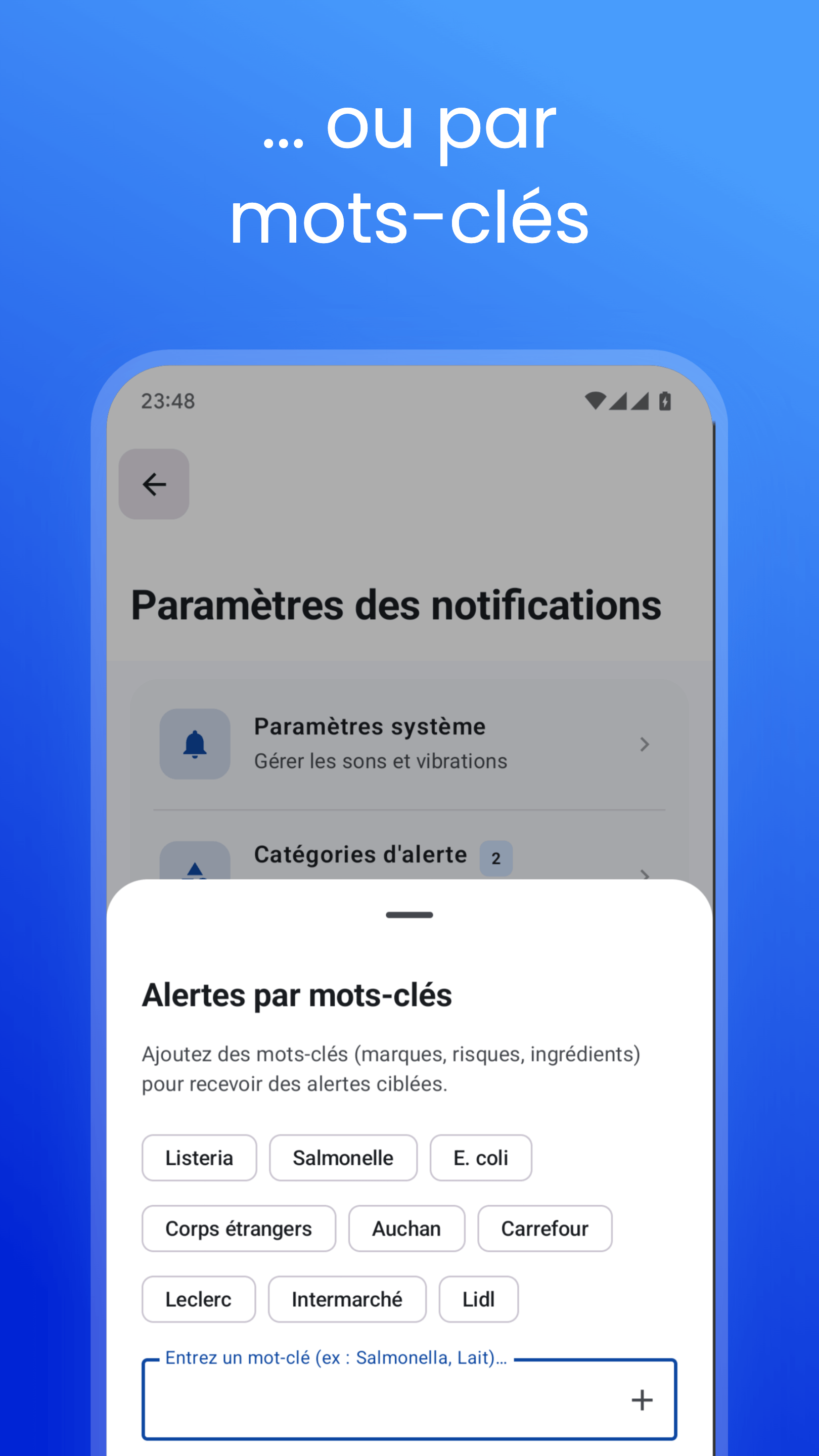 Visualisez les résultats selon vos filtres